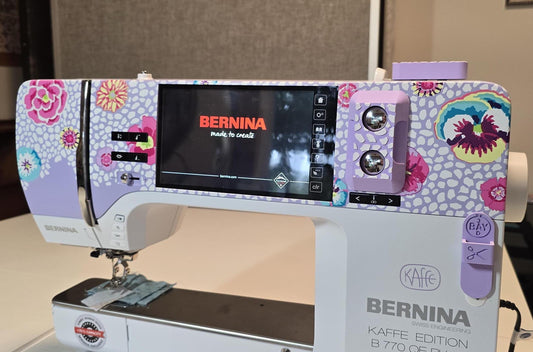 Knob and Bobbin Winder Guards for Bernina 770QE Plus Kaffe Edition + Scissor Holders