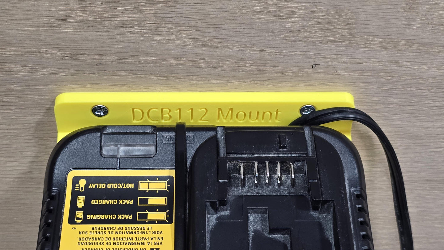 Wall Mount for DeWalt DCB112 Battery Charger