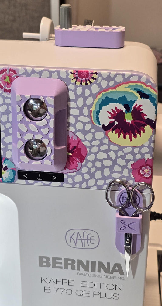 Knob and Bobbin Winder Guards for Bernina 770QE Plus Kaffe Edition + Scissor Holders